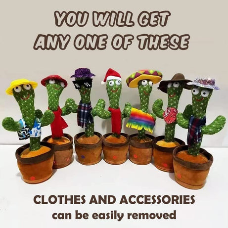 Toys Talking Cactus Baby Toys for Kids Dancing Cactus Toys Can Sing Wriggle & Singing Recording Repeat Education Toys for Children Playing Home Decor - Oshi.pk - Buy & Sell Online