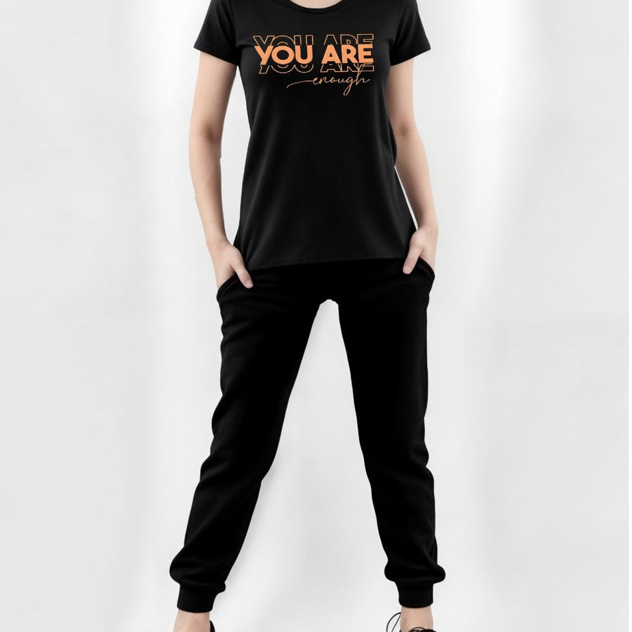 TRACKSUIT - Black Summer Printed Tracksuit For Girls & omens - Soft and Comfortable Fabric T Shirt & Trouser Tracksuit - Oshi.pk - Buy & Sell Online