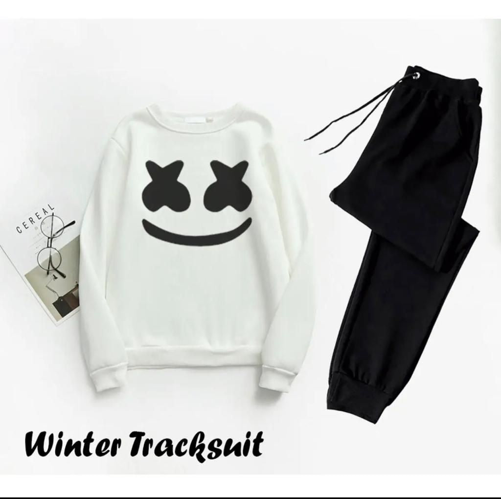 Tracksuit MARSHMELLO Thick & Fleece Fabric Full Sleeves Sweatshirt with trouser for Winter sweatshirt Fashion Wear tracksuit for men / boys - Oshi.pk - Buy & Sell Online