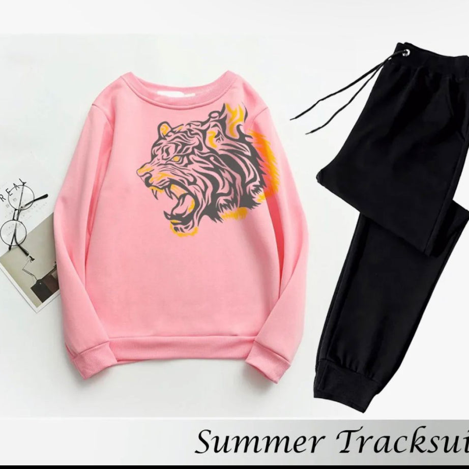 Tracksuit Tiger Lion shoulder Thick & Fleece Fabric Full Sleeves Sweatshirt with trouser for Winter sweatshirt Fashion Wear tracksuit for men / boys - Oshi.pk - Buy & Sell Online