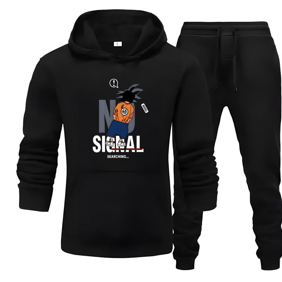 Tracksuit Black Huddie & Black Trouser Trendy And Amazing Single ones Printed Fleece Pocket Drawstring Winter Wear Smart Fit Hoody - Oshi.pk - Buy & Sell Online