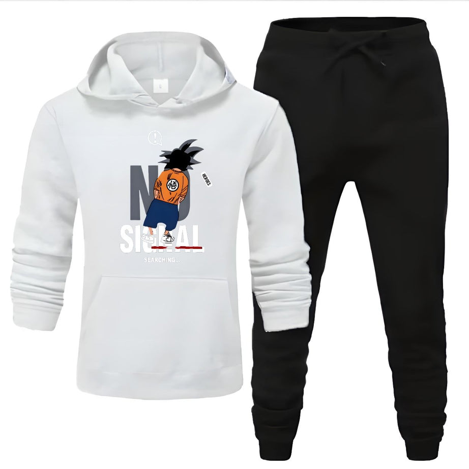 Tracksuit White Huddie & Black Trouser Trendy And Amazing Single ones Printed Fleece Pocket Drawstring Winter Wear Smart Fit Hoody - Oshi.pk - Buy & Sell Online