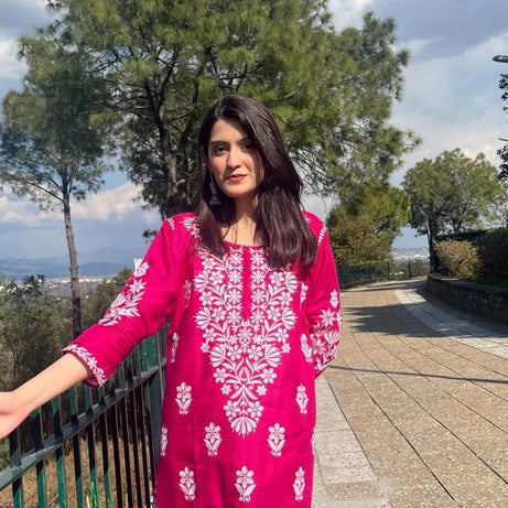 Traditional Indian ChikanKaari long kurti - Oshi.pk - Buy & Sell Online