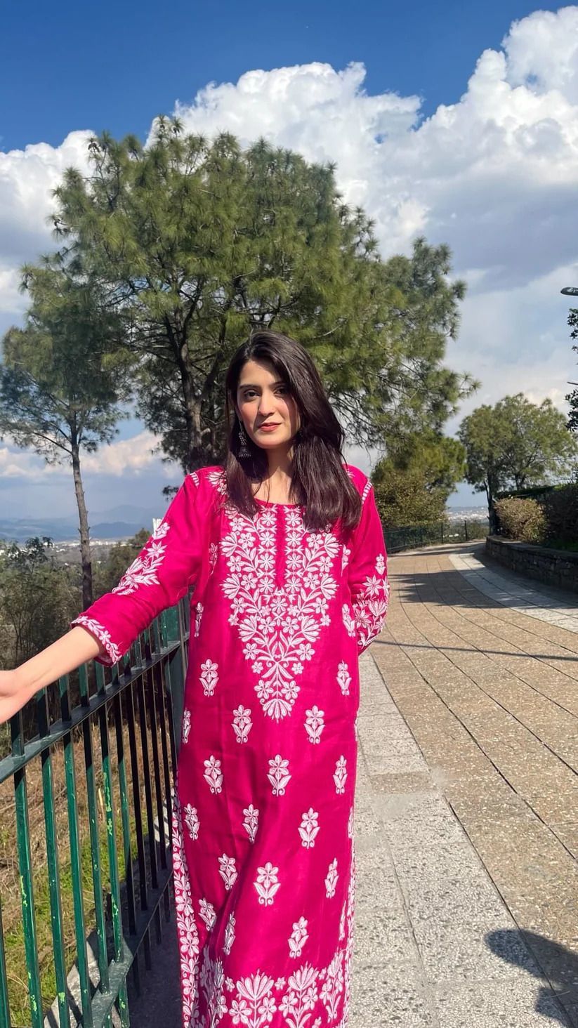 Traditional Indian ChikanKaari long kurti - Oshi.pk - Buy & Sell Online
