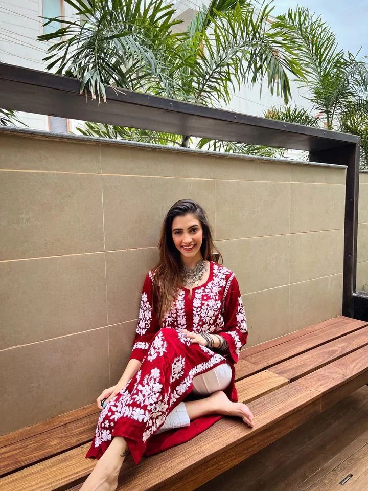 Traditional Indian ChikanKaari long kurti - Oshi.pk - Buy & Sell Online