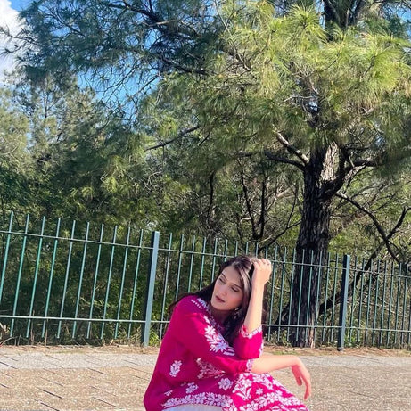 Traditional Indian ChikanKaari long kurti - Oshi.pk - Buy & Sell Online