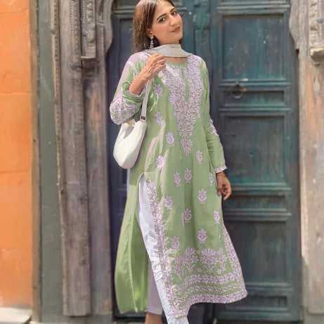 Traditional Indian ChikanKaari long kurti - Oshi.pk - Buy & Sell Online