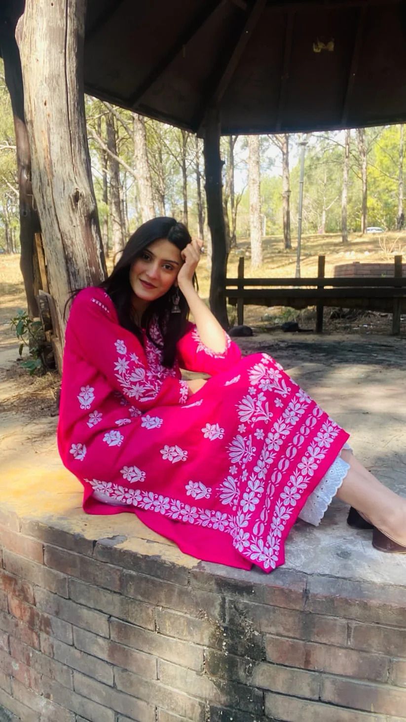 Traditional Indian ChikanKaari long kurti - Oshi.pk - Buy & Sell Online