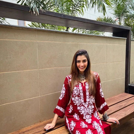 Traditional Indian ChikanKaari long kurti - Oshi.pk - Buy & Sell Online