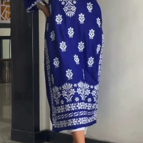 Traditional Indian ChikanKaari long kurti - Oshi.pk - Buy & Sell Online