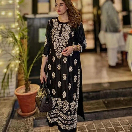 Traditional Indian ChikanKaari long kurti - Oshi.pk - Buy & Sell Online