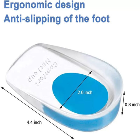 Transparent Silicone Gel Heel pads for Men and Women for pain Relief 1 Pair Arch Support Shoes Heel Silicone Gel Insole Pad Shoe Inserts Foot Care - Oshi.pk - Buy & Sell Online