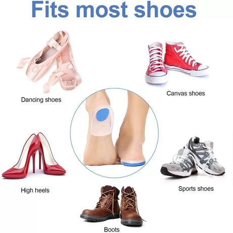 Transparent Silicone Gel Heel pads for Men and Women for pain Relief 1 Pair Arch Support Shoes Heel Silicone Gel Insole Pad Shoe Inserts Foot Care - Oshi.pk - Buy & Sell Online