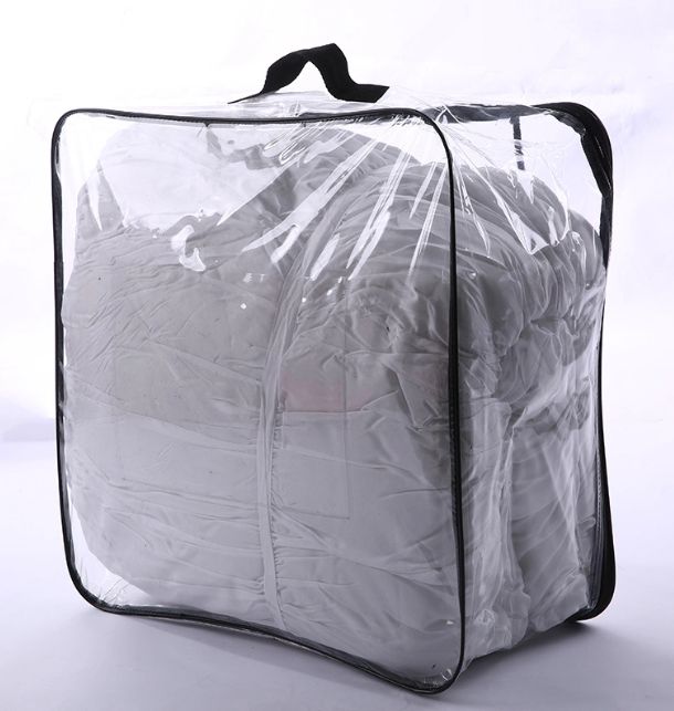 New Transparent Waterproof PVC Plastic Pillow Blanket Quilt Bag Comforter Bedding Products Storage Carry Packing Zipper Tote Bags - Oshi.pk - Buy & Sell Online