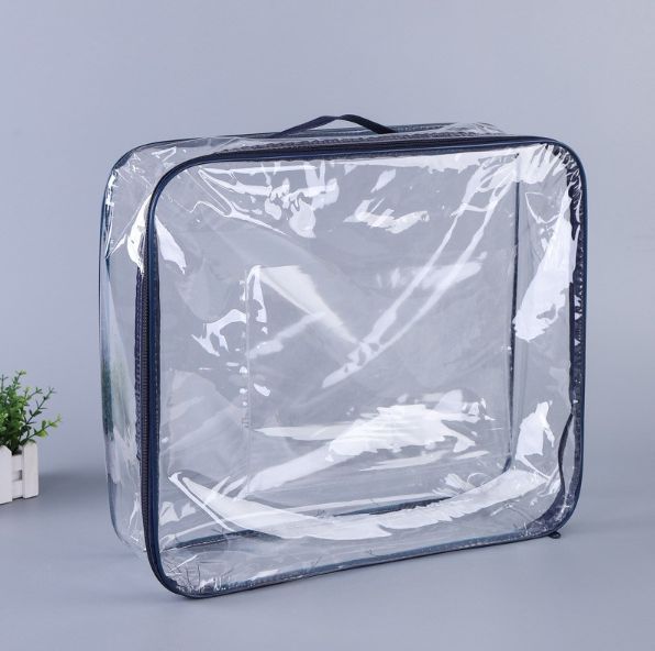 New Transparent Waterproof PVC Plastic Pillow Blanket Quilt Bag Comforter Bedding Products Storage Carry Packing Zipper Tote Bags - Oshi.pk - Buy & Sell Online