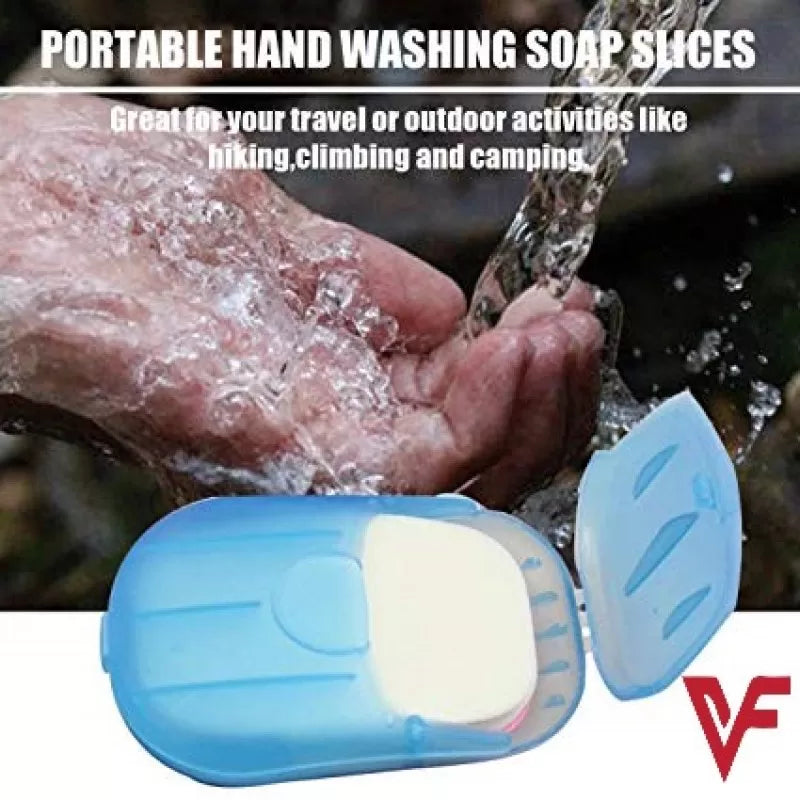 Travel Soap Outdoor Portable Mini Paper Soap Paper Washing Hand Bath Clean for Camping BBQ Hiking Travel or Any Outdoor Activity 20 Papers - Oshi.pk - Buy & Sell Online