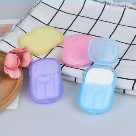 Travel Soap Outdoor Portable Mini Paper Soap Paper Washing Hand Bath Clean for Camping BBQ Hiking Travel or Any Outdoor Activity 20 Papers - Oshi.pk - Buy & Sell Online