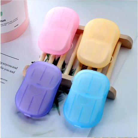 Travel Soap Outdoor Portable Mini Paper Soap Paper Washing Hand Bath Clean for Camping BBQ Hiking Travel or Any Outdoor Activity 20 Papers - Oshi.pk - Buy & Sell Online