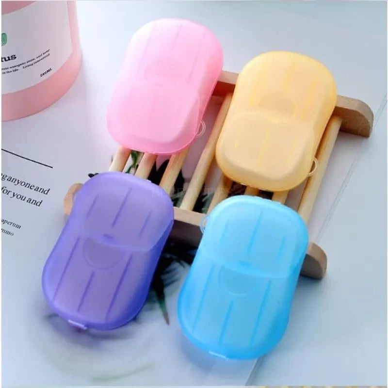 Travel Soap Outdoor Portable Mini Paper Soap Paper Washing Hand Bath Clean for Camping BBQ Hiking Travel or Any Outdoor Activity 20 Papers - Oshi.pk - Buy & Sell Online