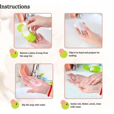 Travel Soap Outdoor Portable Mini Paper Soap Paper Washing Hand Bath Clean Scented Slice Sheets Good For Camping BBQ Hiking Travel Or Any Outdoor Activity 5 Peace - Oshi.pk - Buy & Sell Online