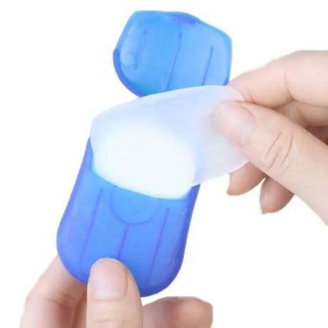 Travel Soap Outdoor Portable Mini Paper Soap Paper Washing Hand Bath Clean Scented Slice Sheets Good For Camping BBQ Hiking Travel Or Any Outdoor Activity 5 Peace - Oshi.pk - Buy & Sell Online