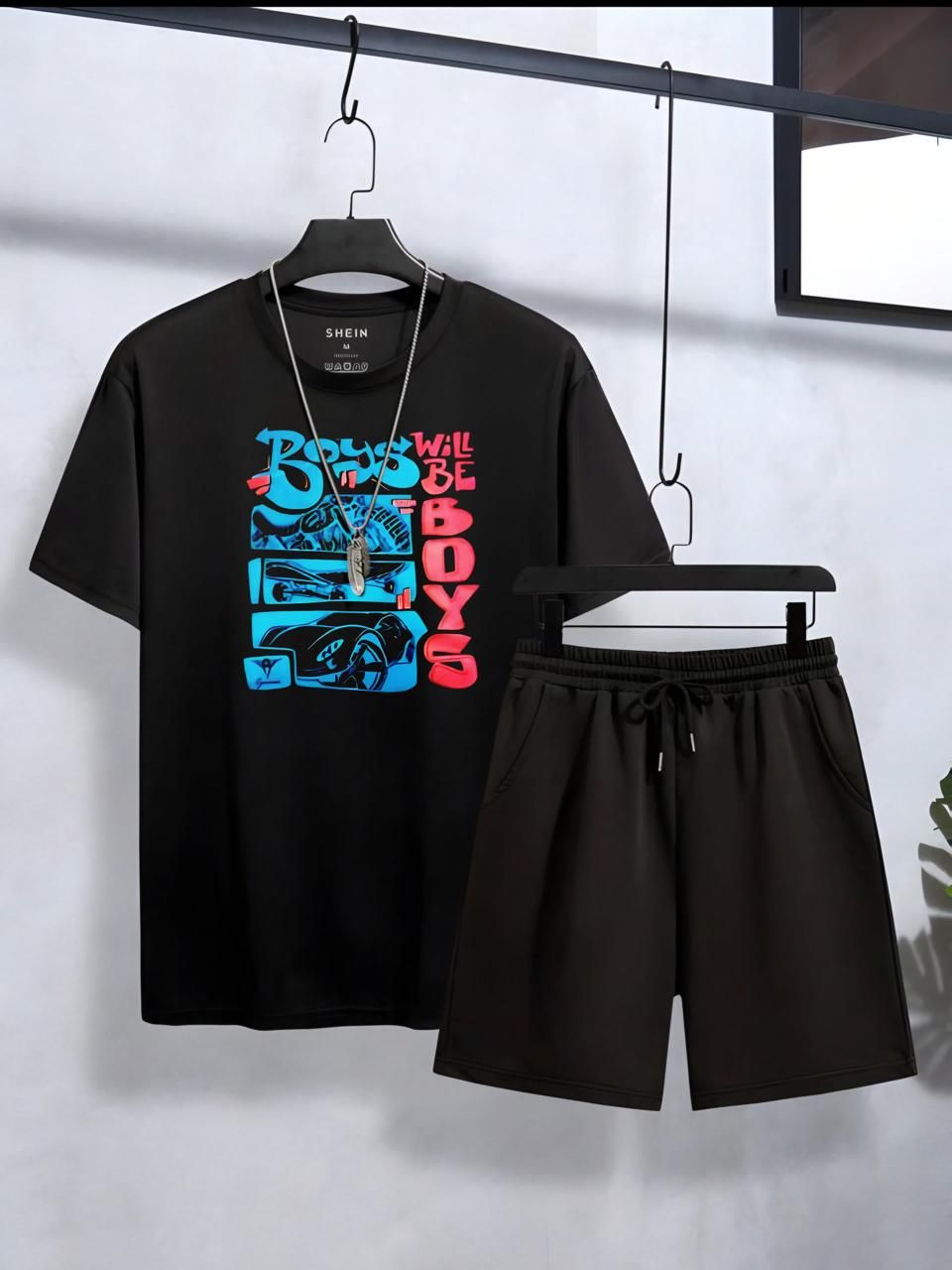 Trendy Boys will be boys Printed in Black Cotton Half Sleeves O Neck Short & Tshirt For Men & Boys-copy - Oshi.pk - Buy & Sell Online