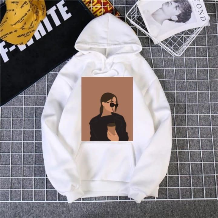 CLASSY GIRL LADY Tag Print Kangaroo Hoodie huddy Pocket Drawstring Casual Clothing Export Quality Huddie Winter Wear Smart Fit Hoody For Women Girls - Oshi.pk - Buy & Sell Online