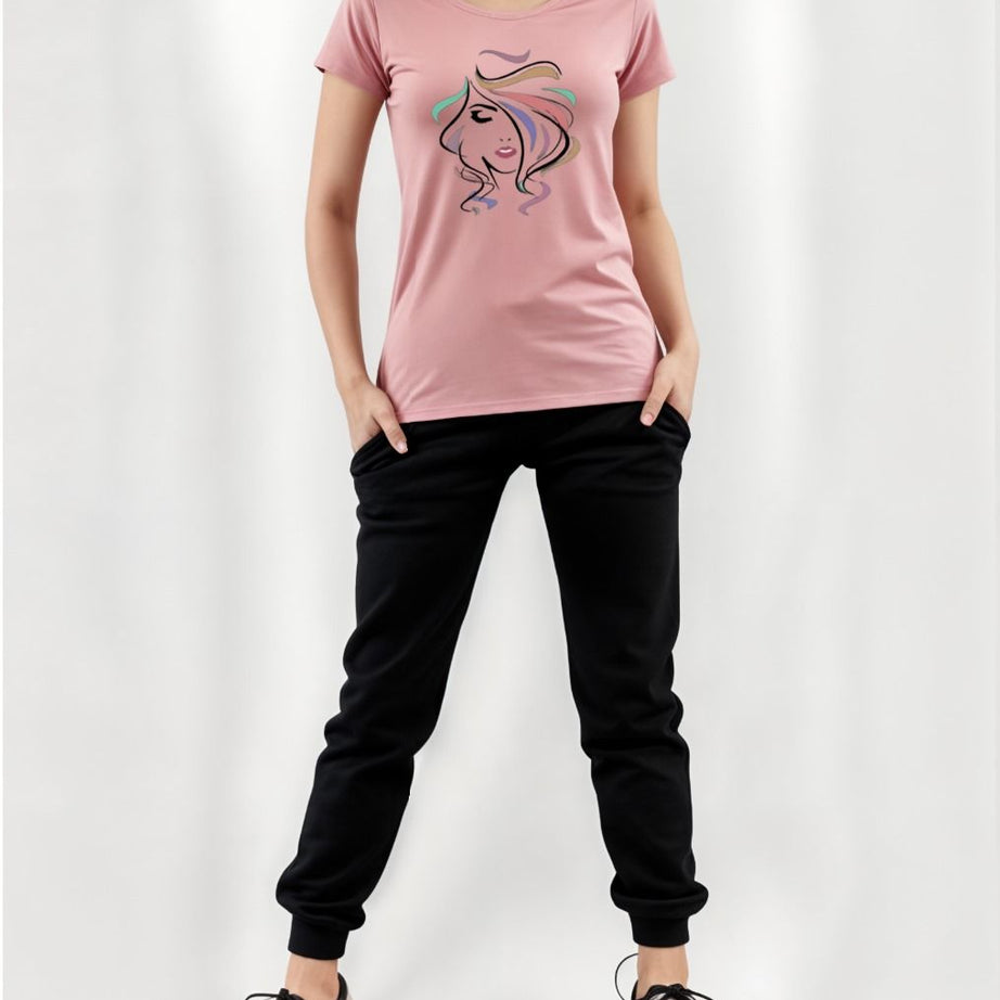 Trendy Printed Tracksuit For Girls & Womens - Soft & Comfortable Fabric T Shirt & Trouser Printed Tracksuit - Stay Stylish And Comfy With Pri - Oshi.pk - Buy & Sell Online