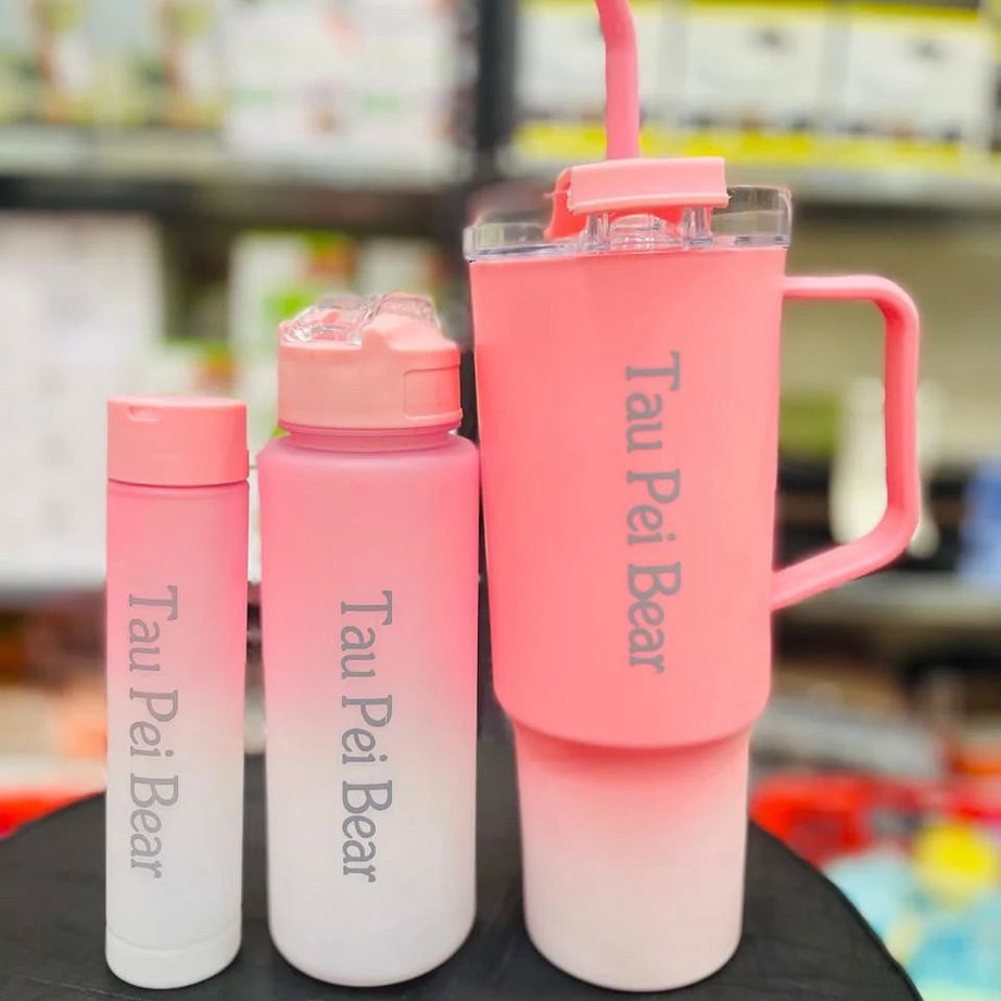 Tumbler 3pcs bottle set with straw - Oshi.pk - Buy & Sell Online