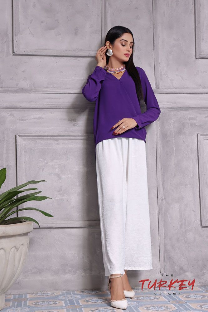 Turkey Outlet-Purple-Washingwear Premium Top - Oshi.pk - Buy & Sell Online