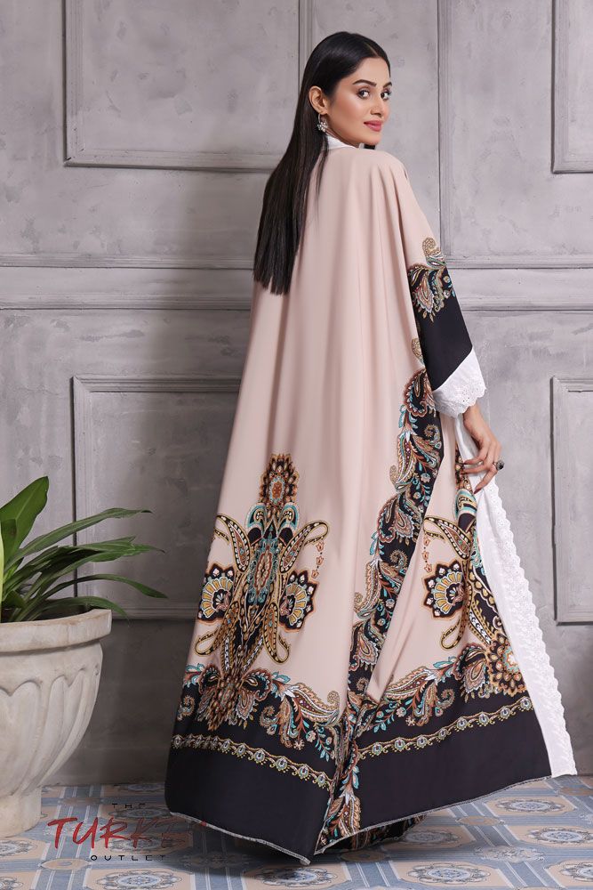 Turkey Outlet-Flower-black with besky Premium Ladies-Shrug (2PCS) - Oshi.pk - Buy & Sell Online