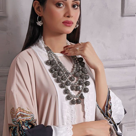 Turkey Outlet-Flower-black with besky Premium Ladies-Shrug (2PCS) - Oshi.pk - Buy & Sell Online