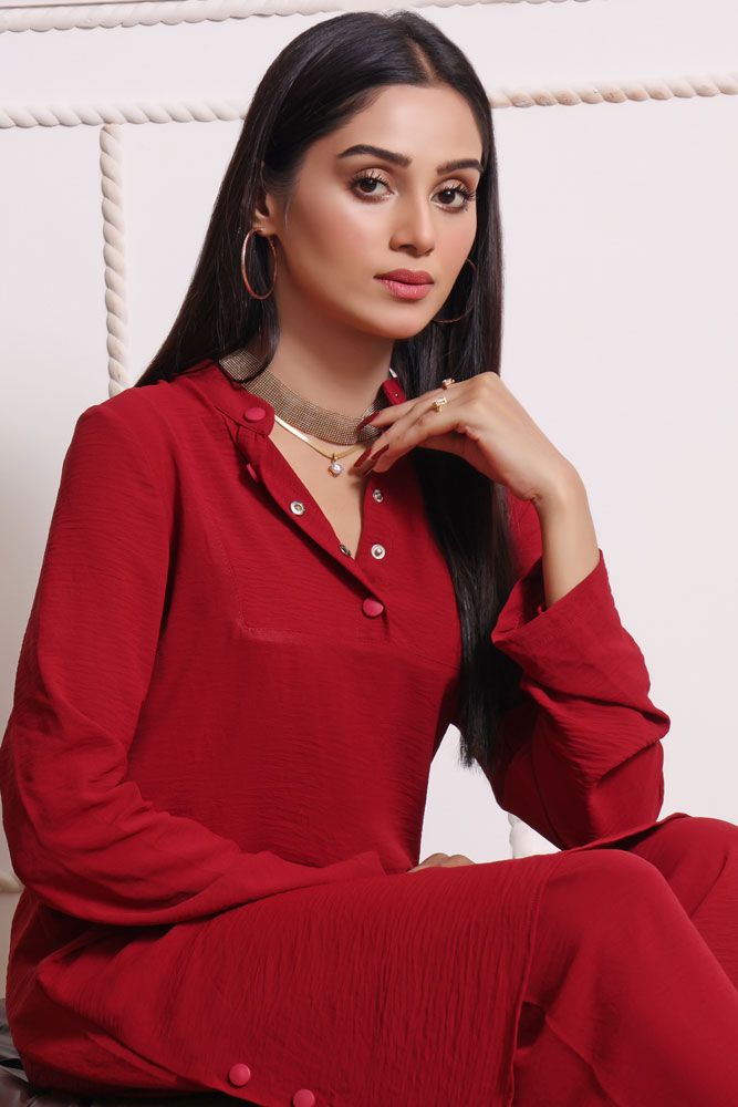 Turkey Outlet-Red-Washingwear Premium Kurti - Oshi.pk - Buy & Sell Online