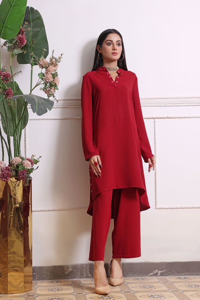 Turkey Outlet-Red-Washingwear Premium Kurti - Oshi.pk - Buy & Sell Online