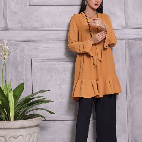 Turkey Outlet-Yellow-Washingwear Premium Kurti - Oshi.pk - Buy & Sell Online