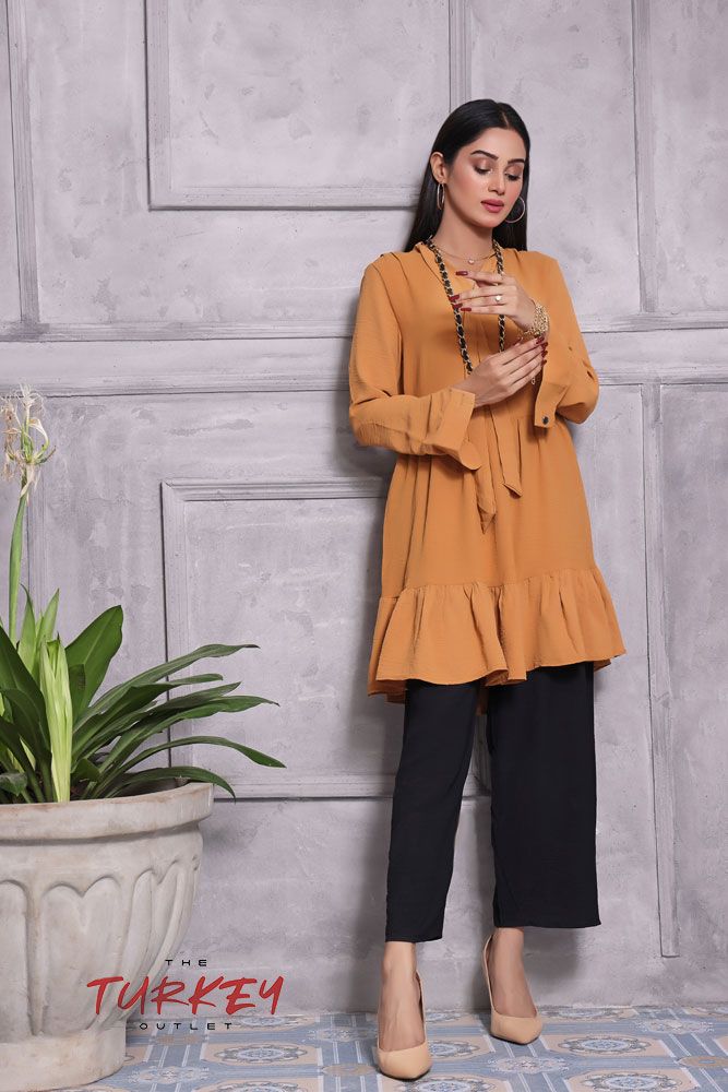 Turkey Outlet-Yellow-Washingwear Premium Kurti - Oshi.pk - Buy & Sell Online