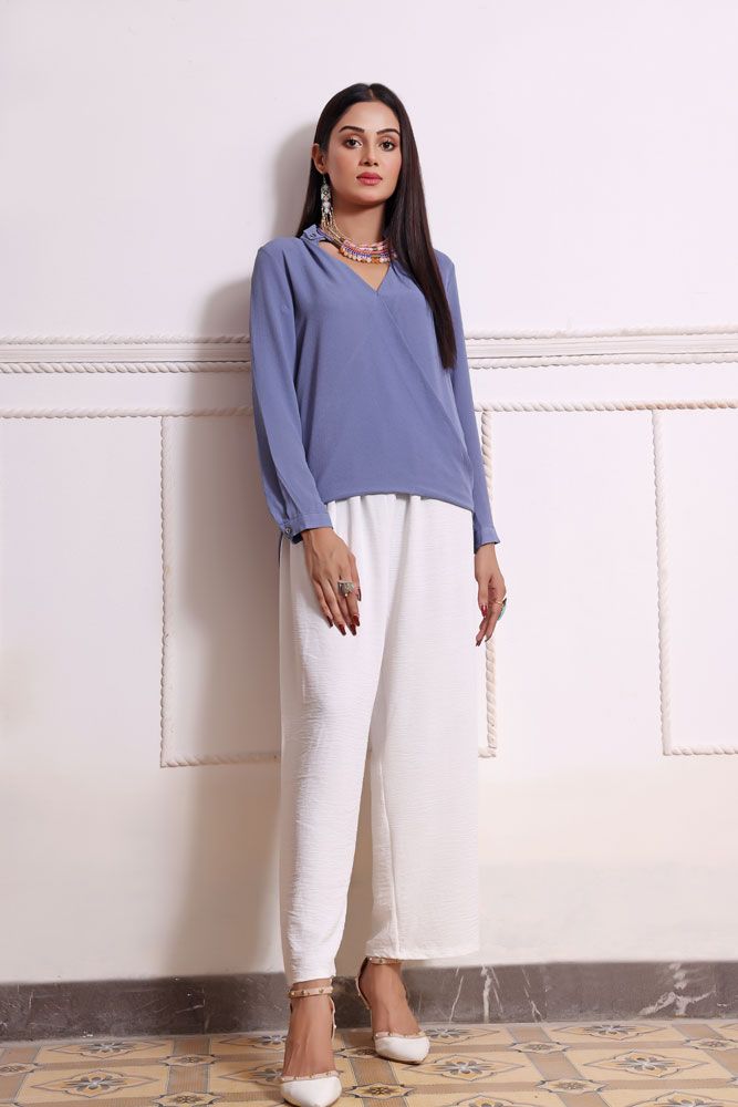 Turkey Outlet-Blue-Washingwear Premium Top - Oshi.pk - Buy & Sell Online