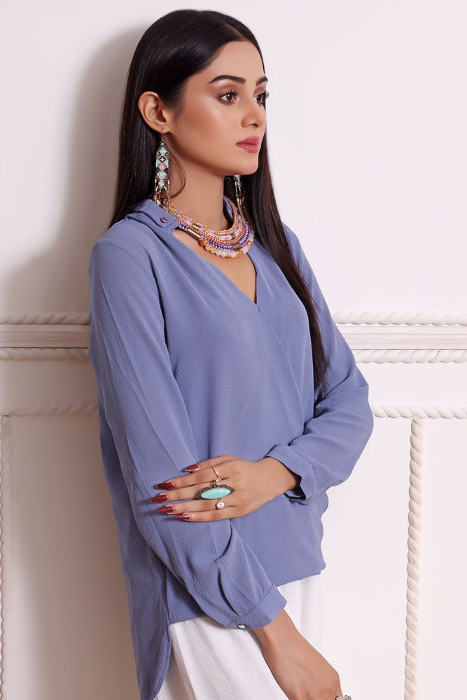 Turkey Outlet-Blue-Washingwear Premium Top - Oshi.pk - Buy & Sell Online