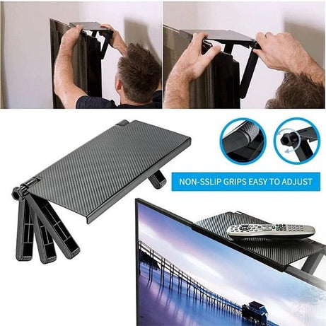 TV Screen Top Shelf Monitor Holder Foldable Black Display Holder - Oshi.pk - Buy & Sell Online