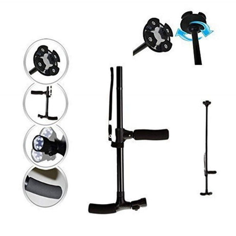 Twin Grip Cane LED Folding Walking Triple Head Pivot Base Adjustable - Oshi.pk - Buy & Sell Online