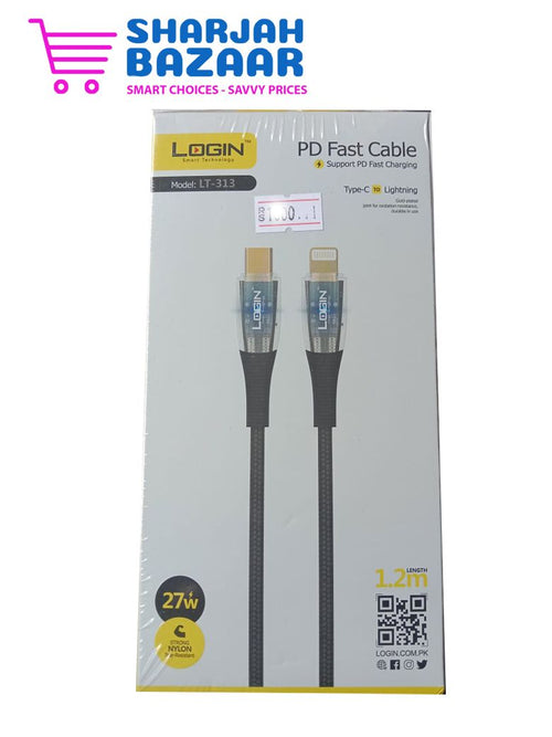 type C to iPhone (lightning) Login Data Cable LT-313 - Oshi.pk - Buy & Sell Online
