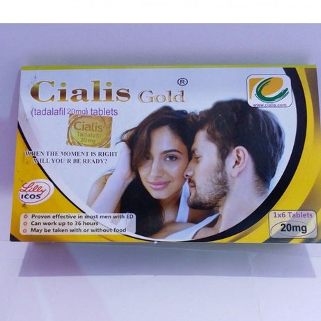 Lilly Cialis 20mg 6 Timing Delay Tablets Card GOLD Made in UK