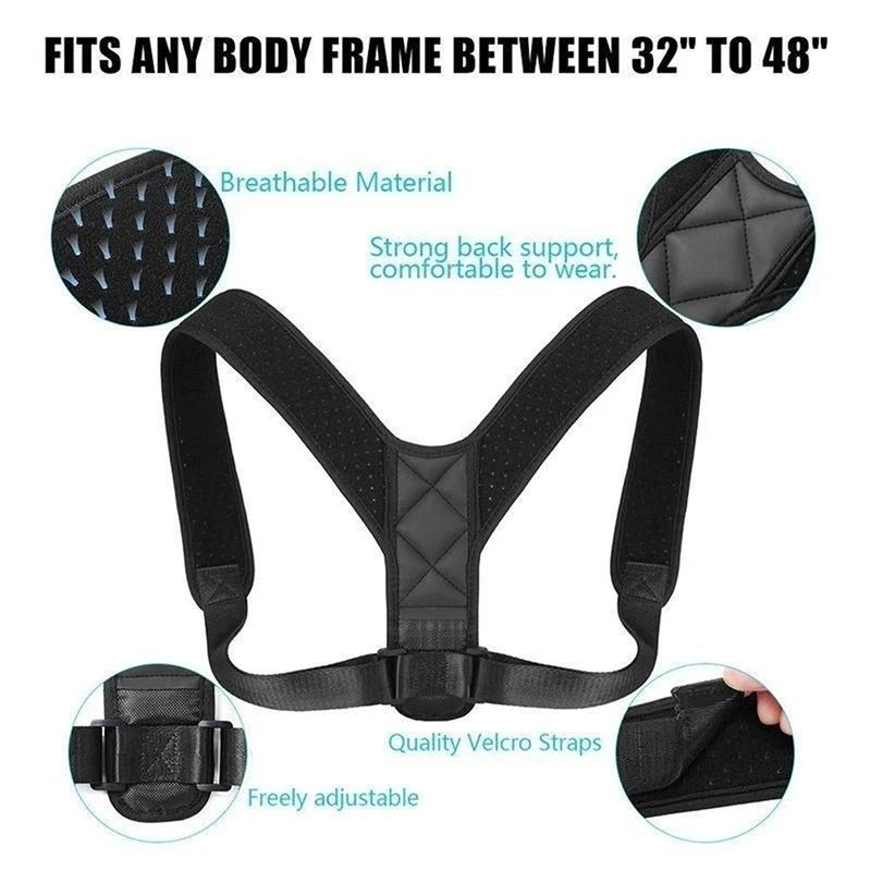 Unisex Adjustable Back Brace Support Invisible Shoulder Posture Corrector Spine Neck Health Correction Belt - Oshi.pk - Buy & Sell Online