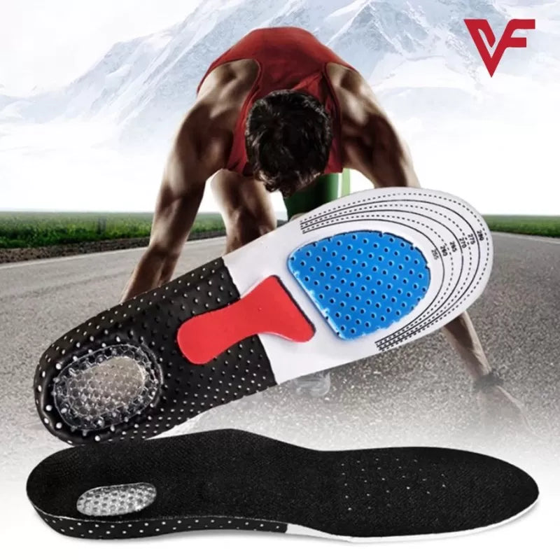 Unisex Solid Silicone Gel Insoles Foot Care for Plantar Fasciitis Heel Sole Sports Shoes Insole - Oshi.pk - Buy & Sell Online
