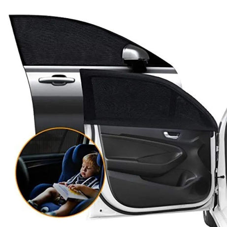Universal Car Window Shades | Side Window Shade For Car | Breathable Mesh Car Rear Window Sunshades | Protects From Sun Glare And Uv Rays (4 Pc’s) - Oshi.pk - Buy & Sell Online