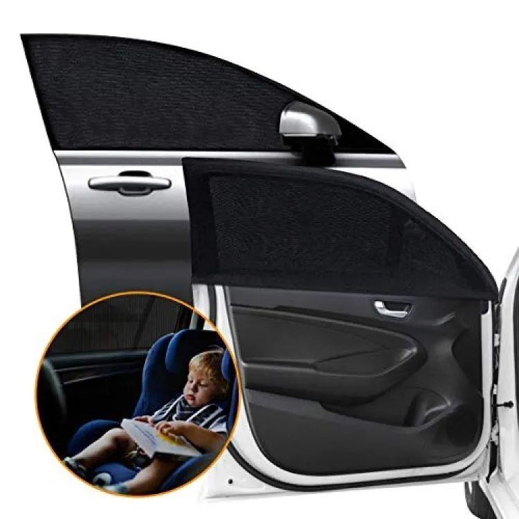 Universal Car Window Shades | Side Window Shade For Car | Breathable Mesh Car Rear Window Sunshades | Protects From Sun Glare And Uv Rays (4 Pc’s) - Oshi.pk - Buy & Sell Online