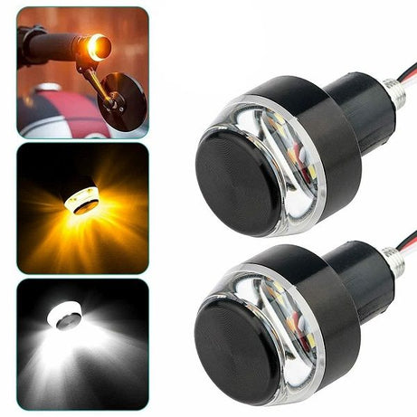 Universal Handle Bar Dual Led DRL Turn Signal Indicator Light for Bikes & Cycles - Oshi.pk - Buy & Sell Online