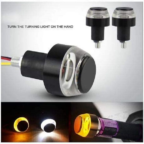 Universal Handle Bar Dual Led DRL Turn Signal Indicator Light for Bikes & Cycles - Oshi.pk - Buy & Sell Online
