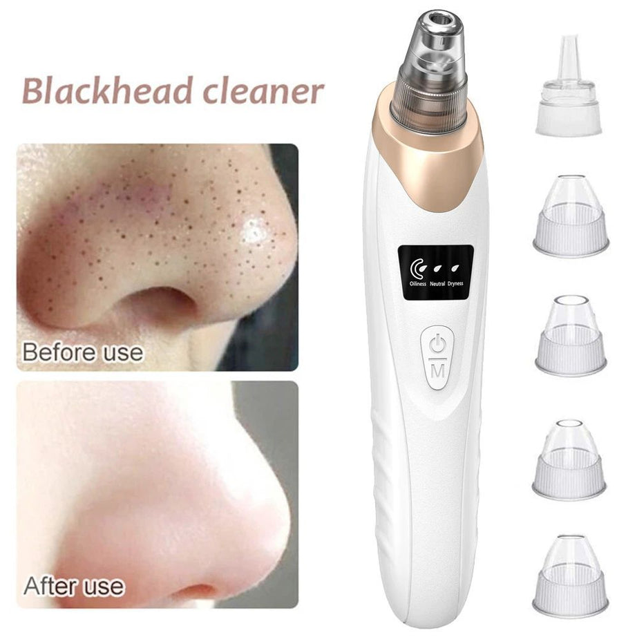 Upgraded Blackhead Remover Vacuum Facial Pore Cleaner Electric Acne Comedone Whitehead Extractor Tool 5 Probes For Women And Men - Oshi.pk - Buy & Sell Online