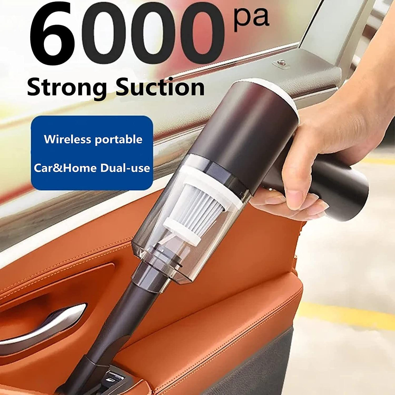 USB Car Vacuum Cordless Rechargeable, 3in1 Strong Suction Wireless Handheld Car Vacuum Cleaner, Multi-Functional Portable Mini Vacuum Cleaner For Car, - Oshi.pk - Buy & Sell Online